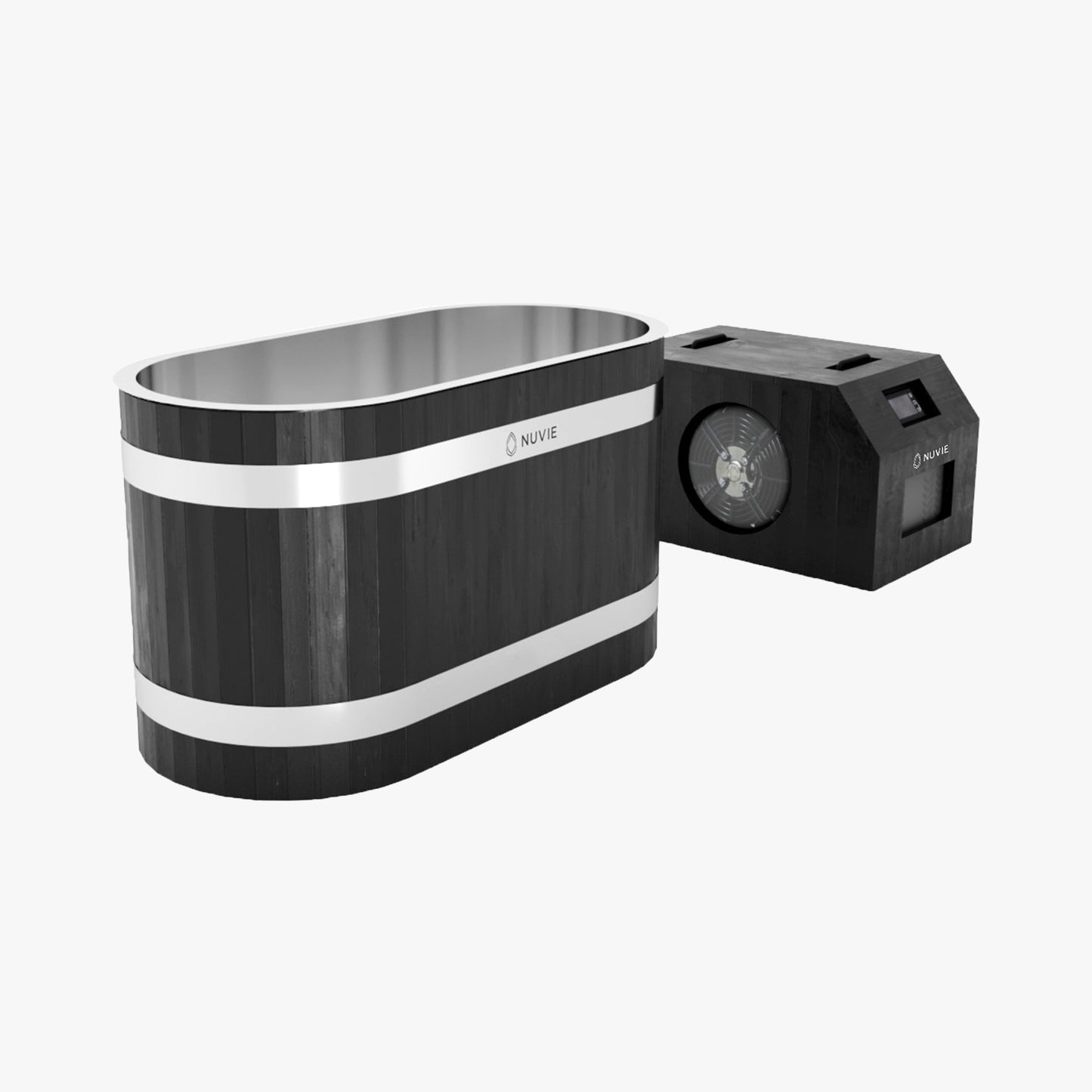 NUVIE Ember Pro – Commercial Ice Bath & Hot Tub (Black) - NUVIE Saunas