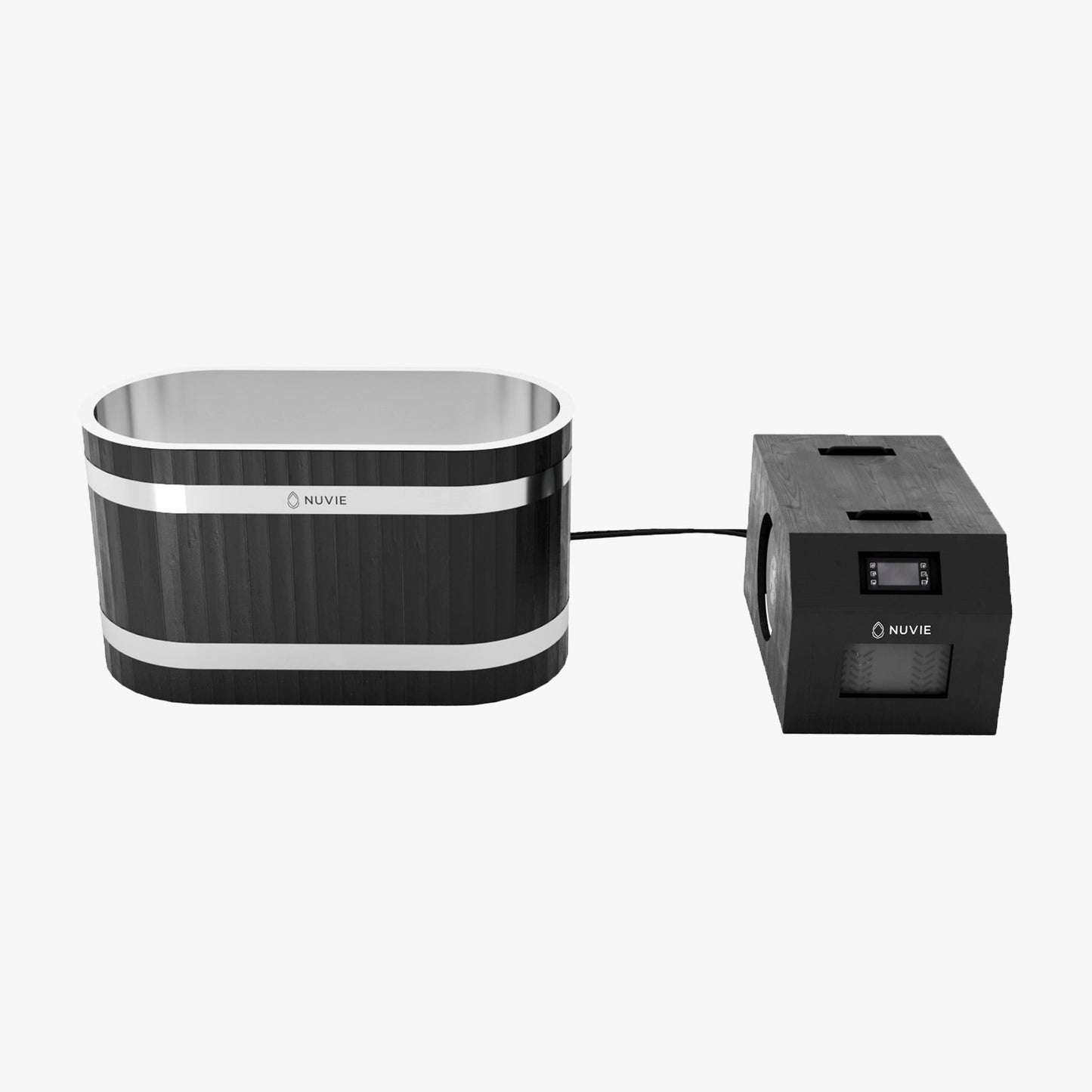 NUVIE Ember Pro – Commercial Ice Bath & Hot Tub (Black) - NUVIE Saunas