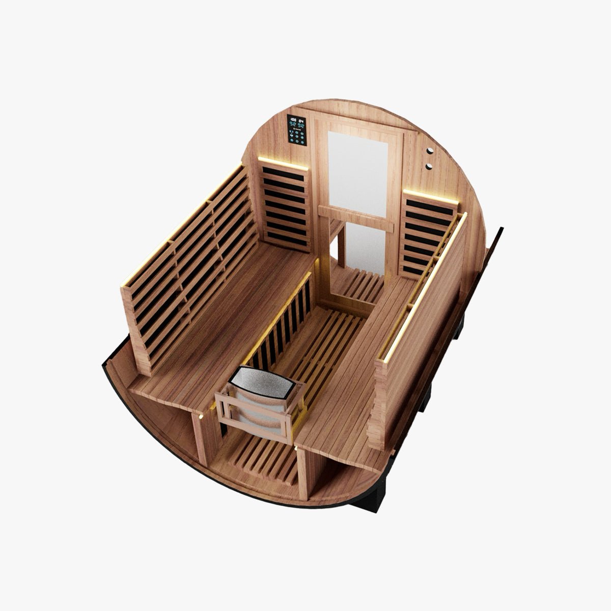 NUVIE Fusion Hybrid Barrel Sauna - Black (Custom Sauna Deposit - US Orders) - NUVIE Saunas