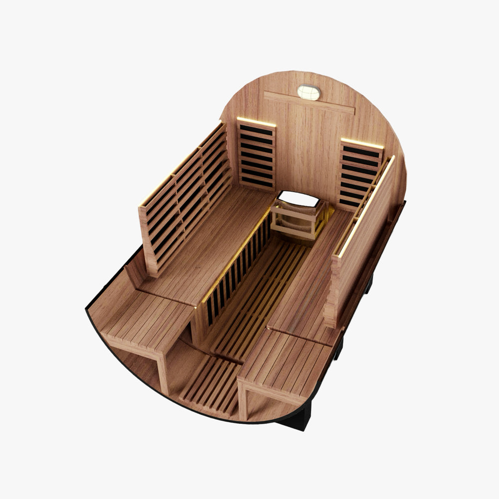 
                      
                        NUVIE Fusion Hybrid Barrel Sauna (Black)
                      
                    