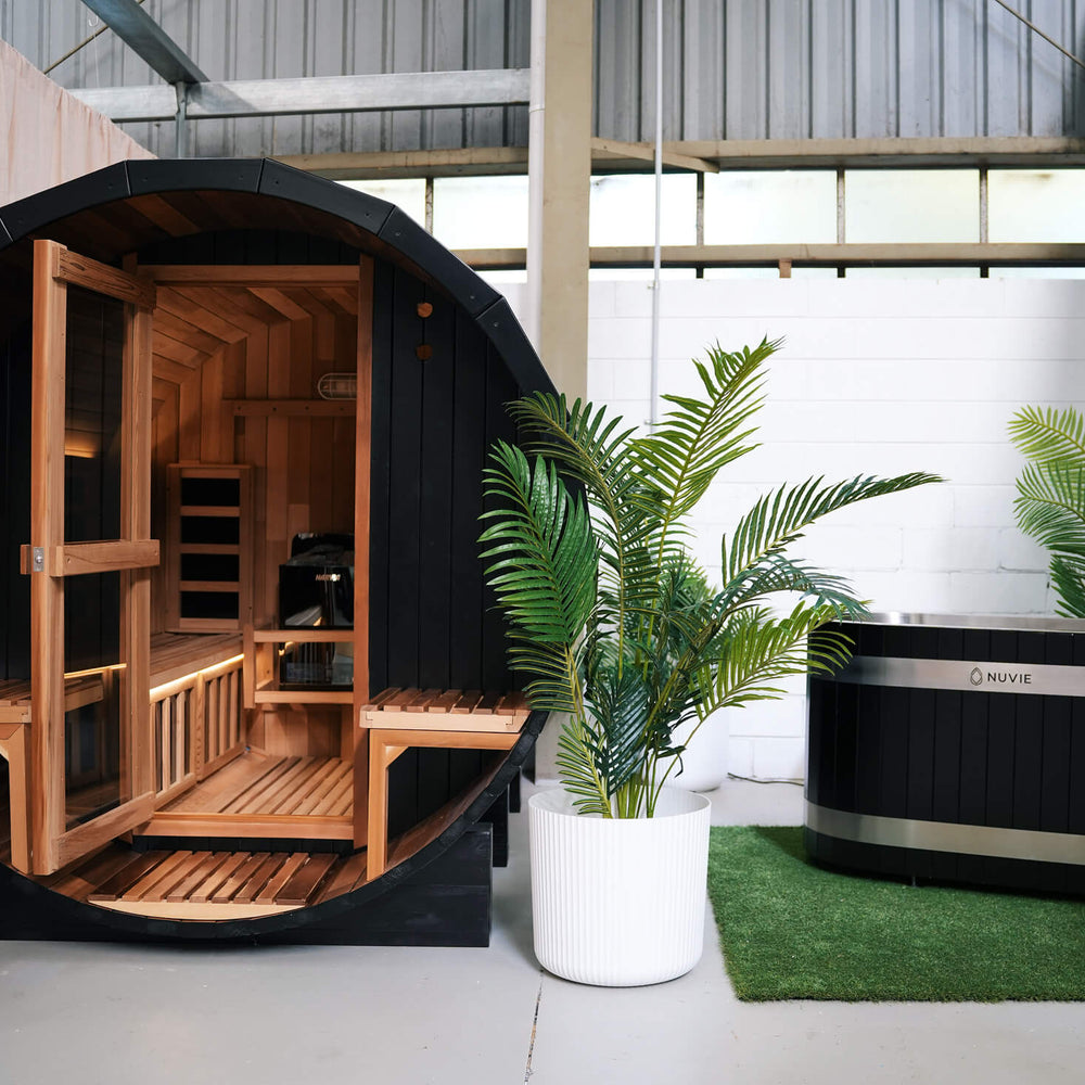 
                      
                        Fusion Hybrid Barrel Sauna & Ember Ice Bath
                      
                    