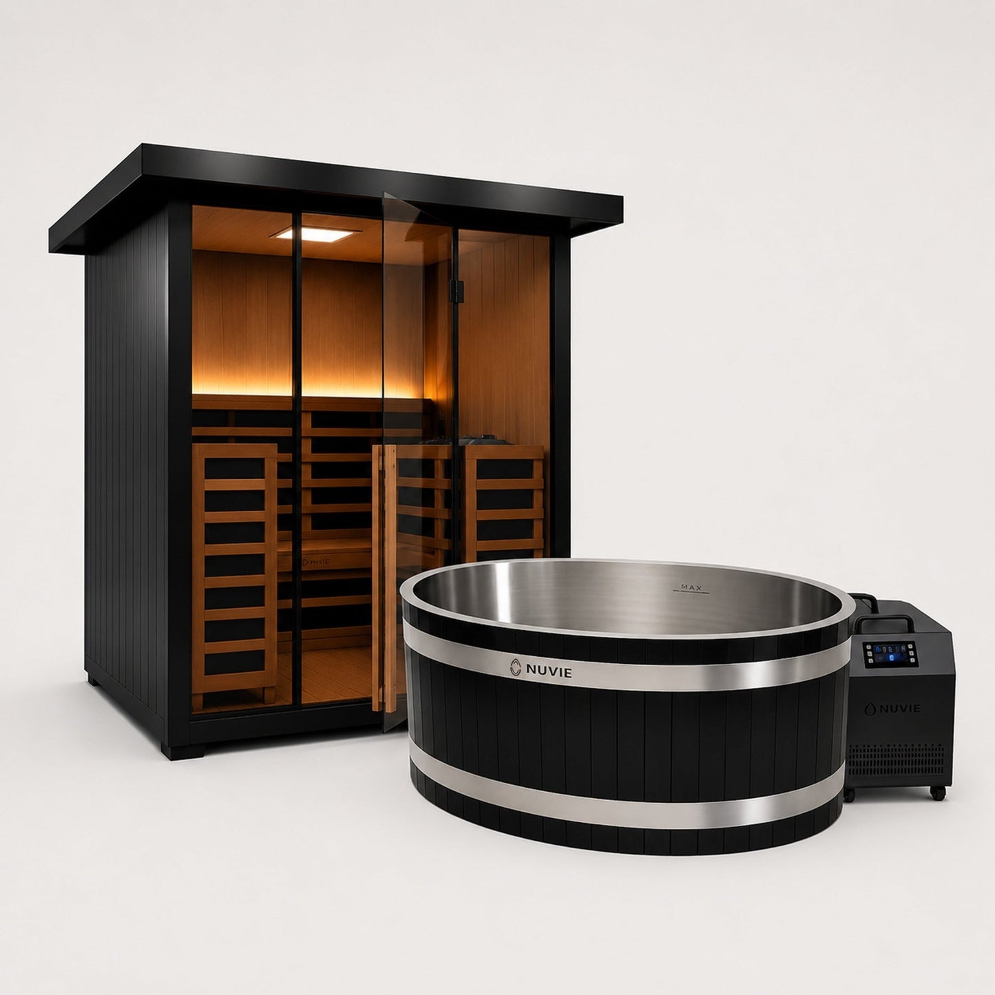 Element Hybrid Sauna & Ember Dual Ice Bath - NUVIE Saunas